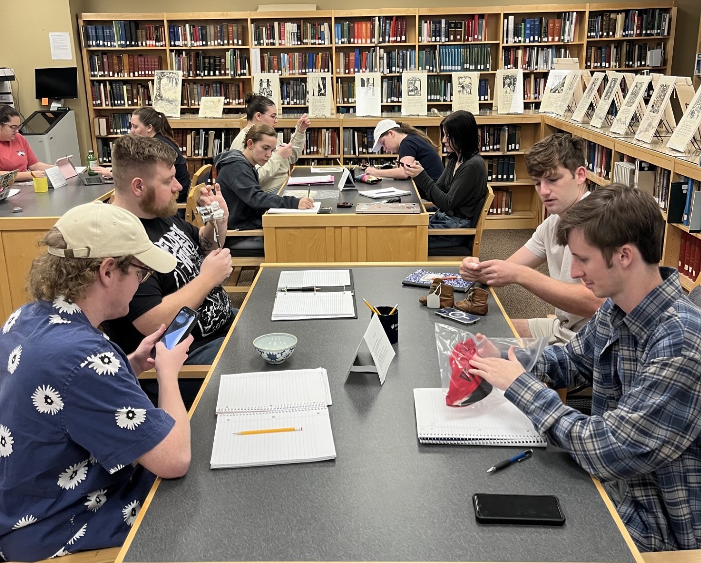 several students sitting around table