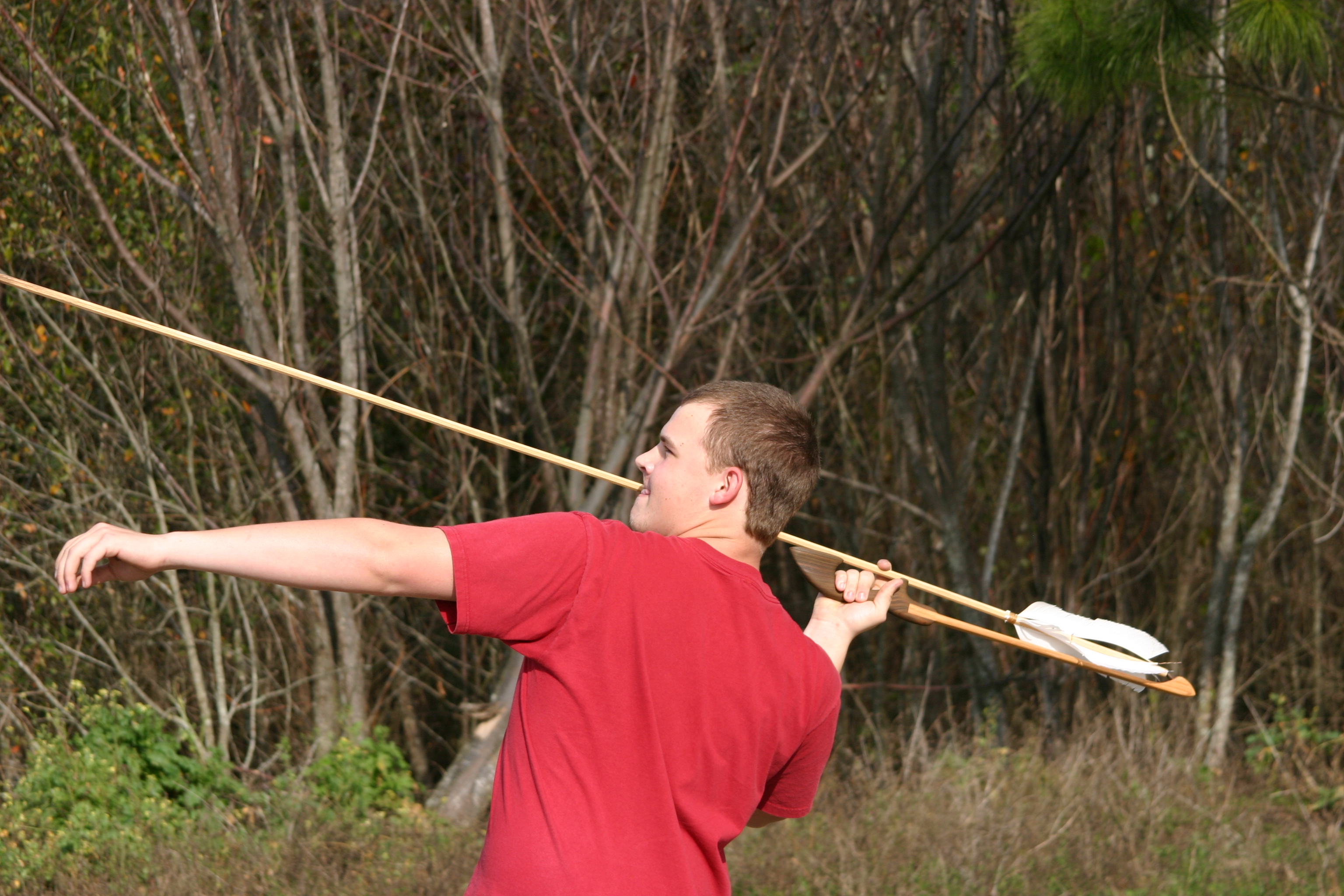 Atlatl throwing